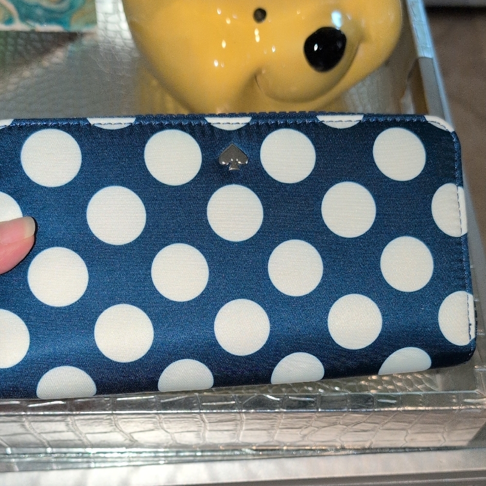 Kate Spade Navy and White Polka Dot Accessory